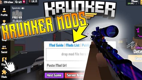 how to use krunker mods.